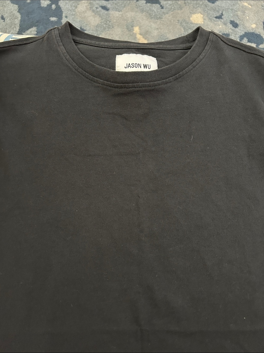 Jason Wu Black Short-Sleeve Crewneck Tee